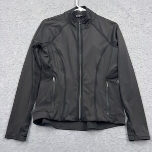 Athleta Powervita Elation Mesh Athletic Jacket Women's Small Black Full Zip Run
